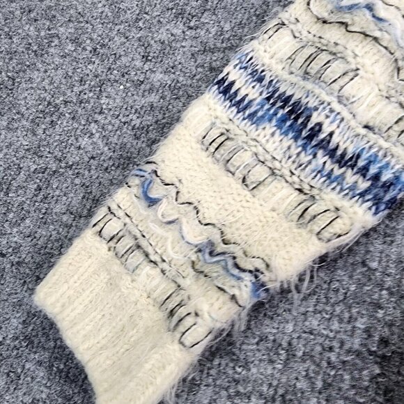 Cherry‎ Couture Made From Art For You Knit Wool Blend Sweater Fringe Boho - Picture 8 of 15